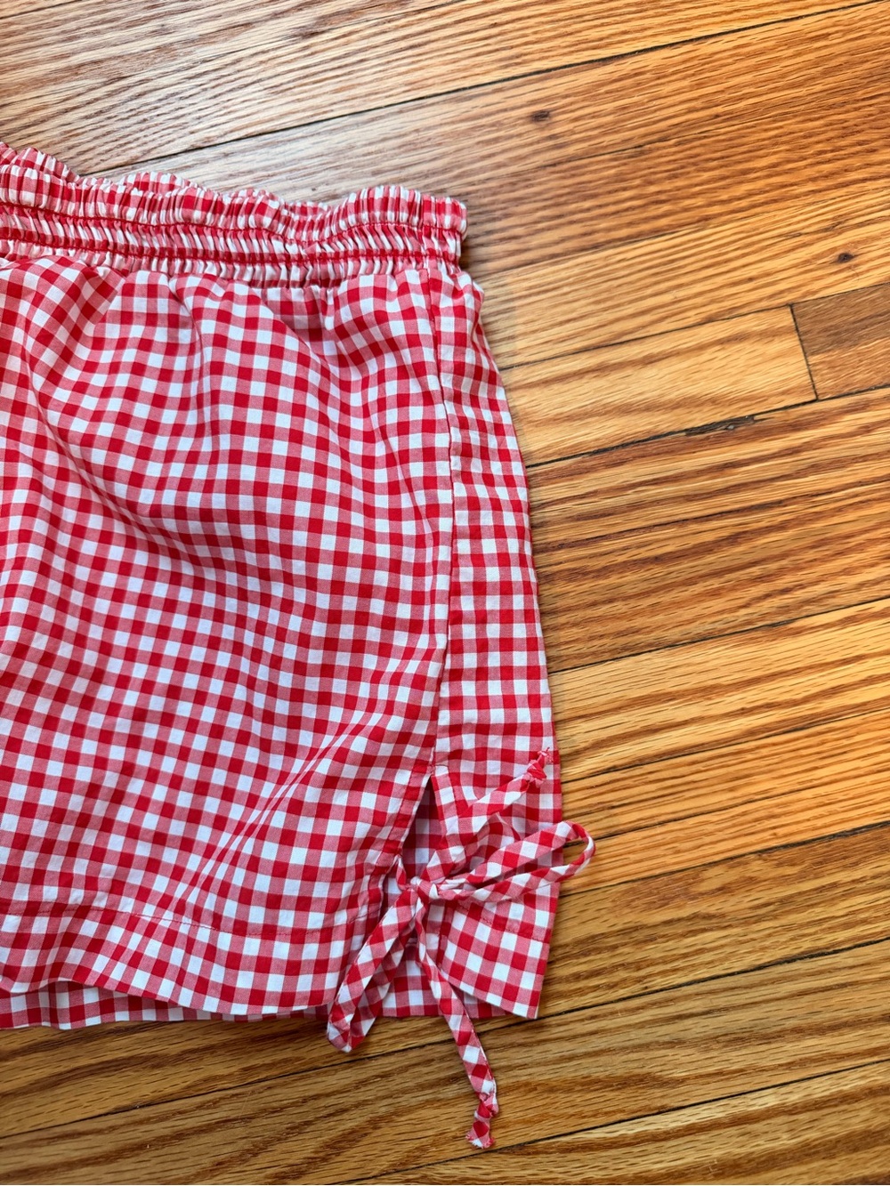 Wild Fable Red Gingham Elastic-Waist Shorts - Picture 5 of 10